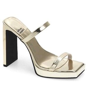 Jeffrey Campbell Hustler Platform Sandal Gold Size 8